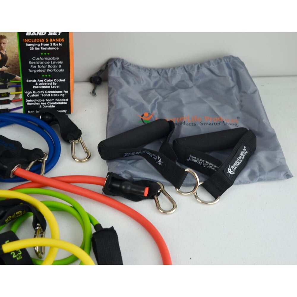 SmarterLife Products Premium Resistance Band Set of 5 New - Picture 5 of 5